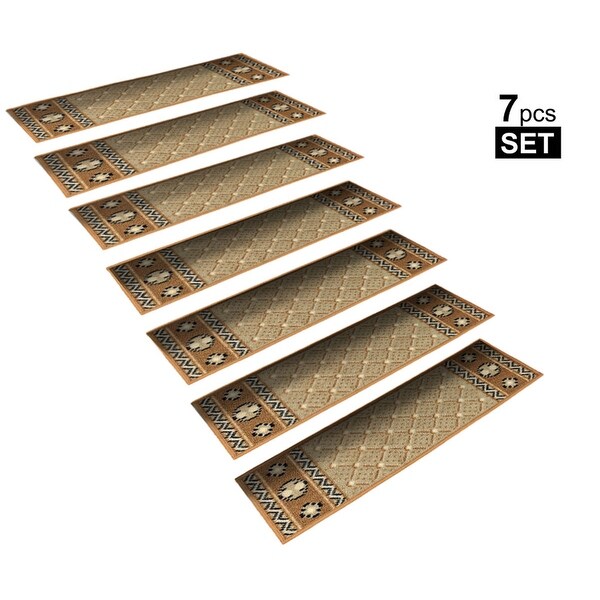 Premium Carpet Stair Tread Sets 30" x 8" Rugged Silver
